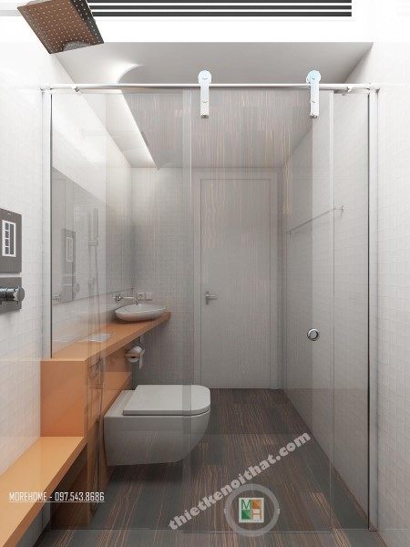 Thiết kế nội thất phòng tắm chung cư VINHOME Nguyễn Chí Thanh